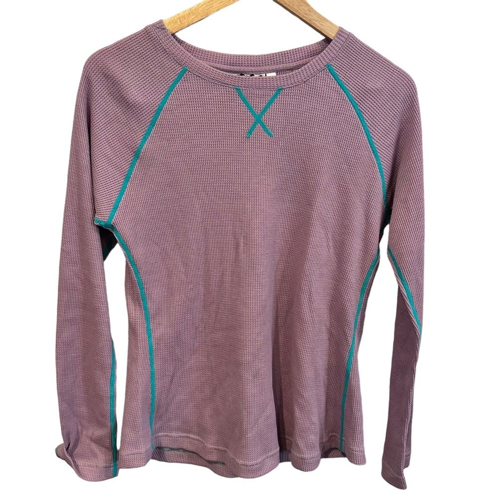 Back in the saddle lavender western waffle thermal top women’s small‎ S boho